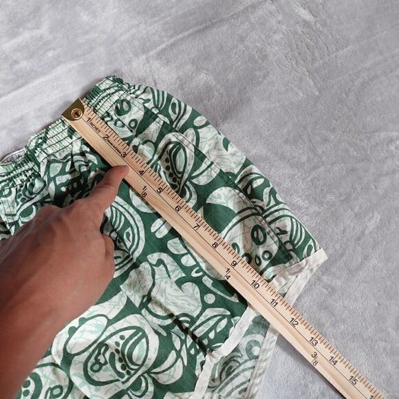 Vintage 70s Jockey Sport Short Mens Size L 2.5" Tropical Hawaiian Beach Green - Picture 8 of 10